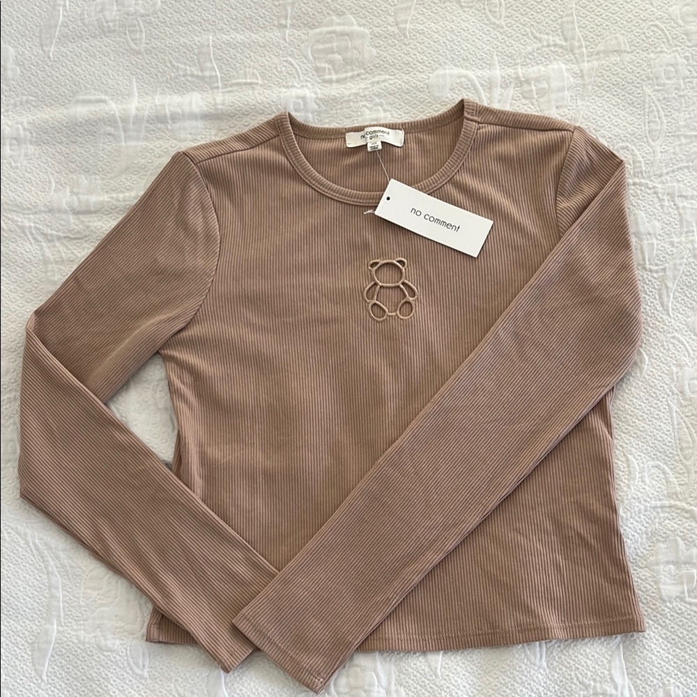 Women's Tan Ribbed Top